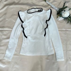 Black & White Ruffle Top